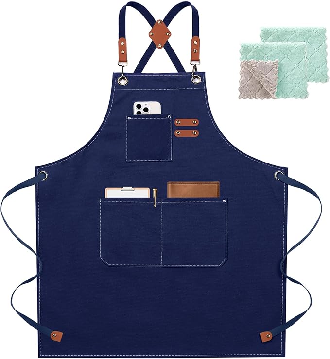 ZOMAO Chef Apron for Women Men by ZOMAO