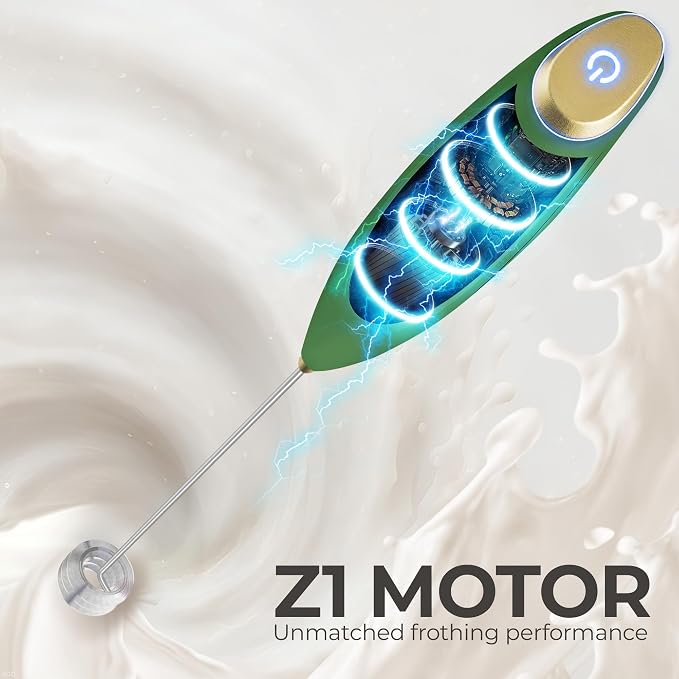 Zulay Kitchen Patented Tornado Triple Whisk Milk Frother - Image 7