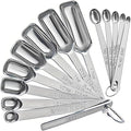 Stainless Steel Measuring Spoons Set of 14 by YUNNKEEY