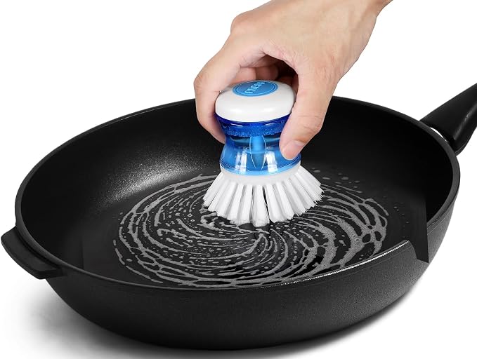 Dish Brush with Soap Dispenser, Firm Bristles Dish Scrubber - Image 6