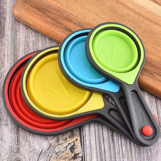 SOLIFEGOBLE Collapsible Measuring Cups and Spoons, Portable Measuring Cup，Food - Image 7