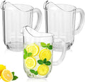Tessco for you 3 Pcs Plastic Pitchers 60 Ounce Clear Restaurant Jug Large Water by Tessco