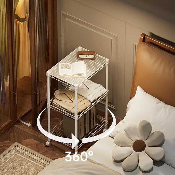 SINGAYE 3 Small Shelves Storage Shelf Wire Shelving Unit Metal Shelf Adjustable - Image 6