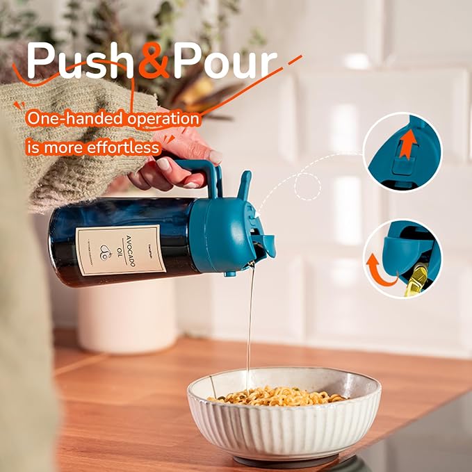 TrendPlain 16oz/470ml Blue Glass Olive Oil Sprayer - Image 5
