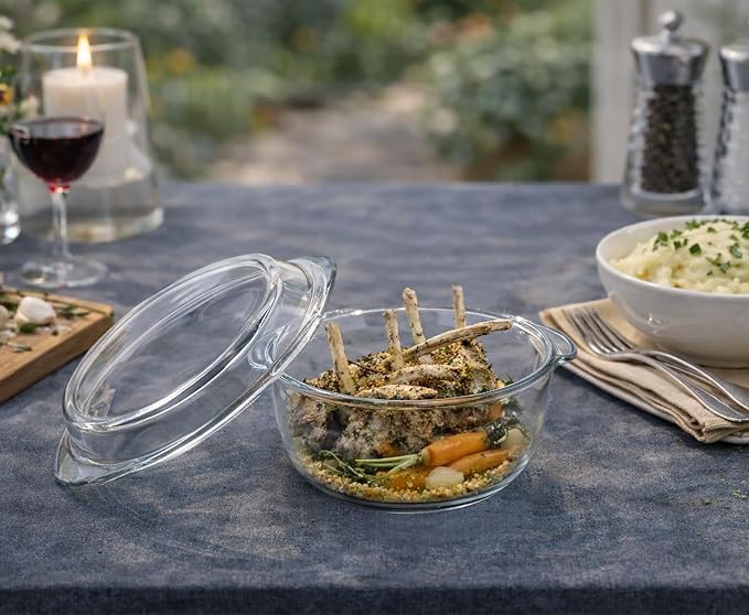 Ums 2.2 Quart Glass Casserole Dish - Image 8