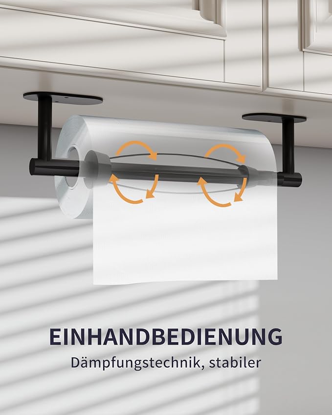 Paper Towel Holder Under Cabinet, Self Adhesive or Wall Mount - Image 3
