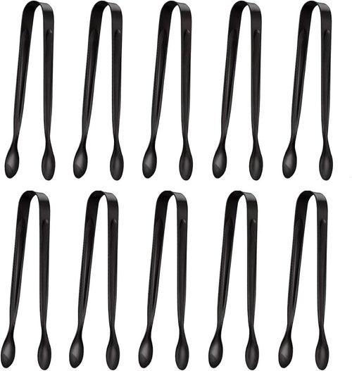 10 Pack Small Ice Tongs Sugar Tongs, Stainless Steel Mini Serving Appetizers by TOUGS