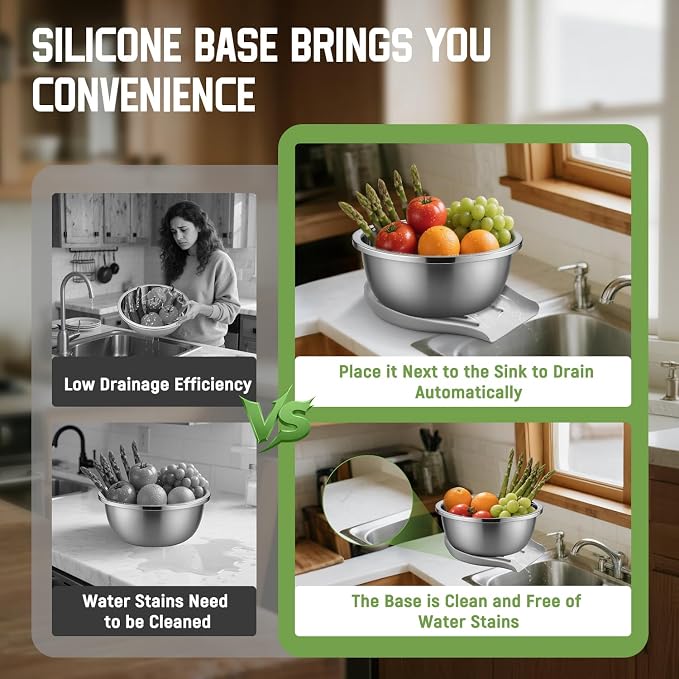 304 Stainless Steel Colander - Image 4