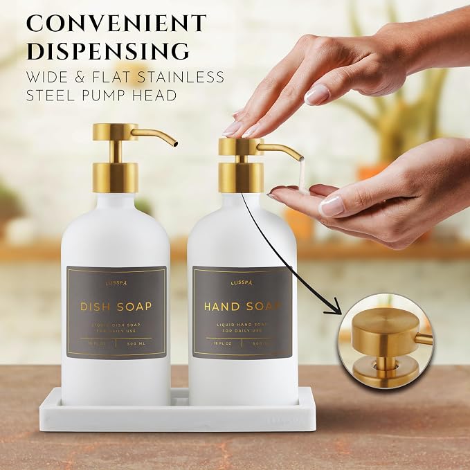 Glass Soap Dispenser Set of 2 - Image 4