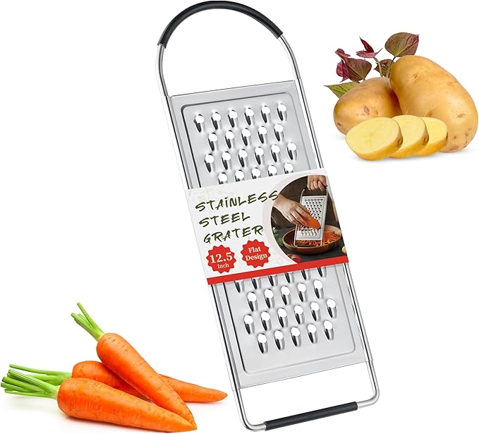 Cheese Grater Handheld, HIA Flat Coarse Stainless Steel Graters by Unknown