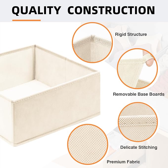 【FAMILY PACK】Drawer Organizer Clothes, 20 Pack Dresser Organizer Bins - Image 4