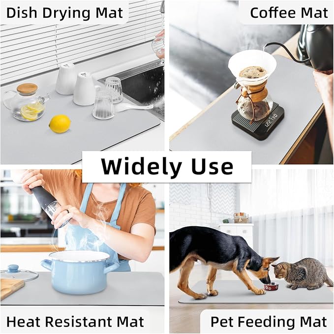 LOPNUR Kitchen Dish Drying Mat, 31.5"x17" Dish Drying Mats - Image 7