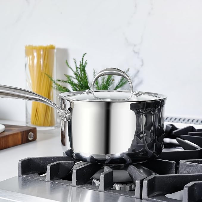 KEAWELL K3 Premium 3-Quart Tri-Ply Stainless Steel Saucepan - Image 8