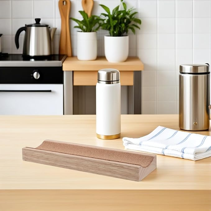 Garneck Wood Rolling Pin Holder Compact Storage Organizer - Image 5