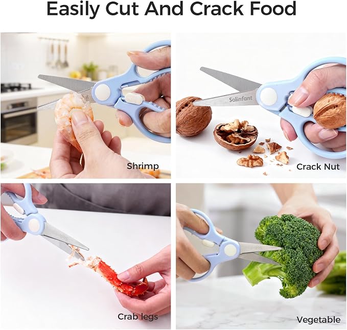 Premium Stainless Steel Portable Baby Food Safety Scissors, Detachable Feeding - Image 7