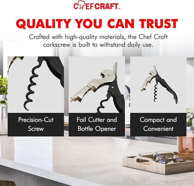 Chef Craft Select Waiters Corkscrew - Image 6