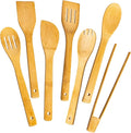 Eisinly Wooden Spoons for Cooking 7-Piece, Kitchen Nonstick Bamboo Cooking by Eisinly