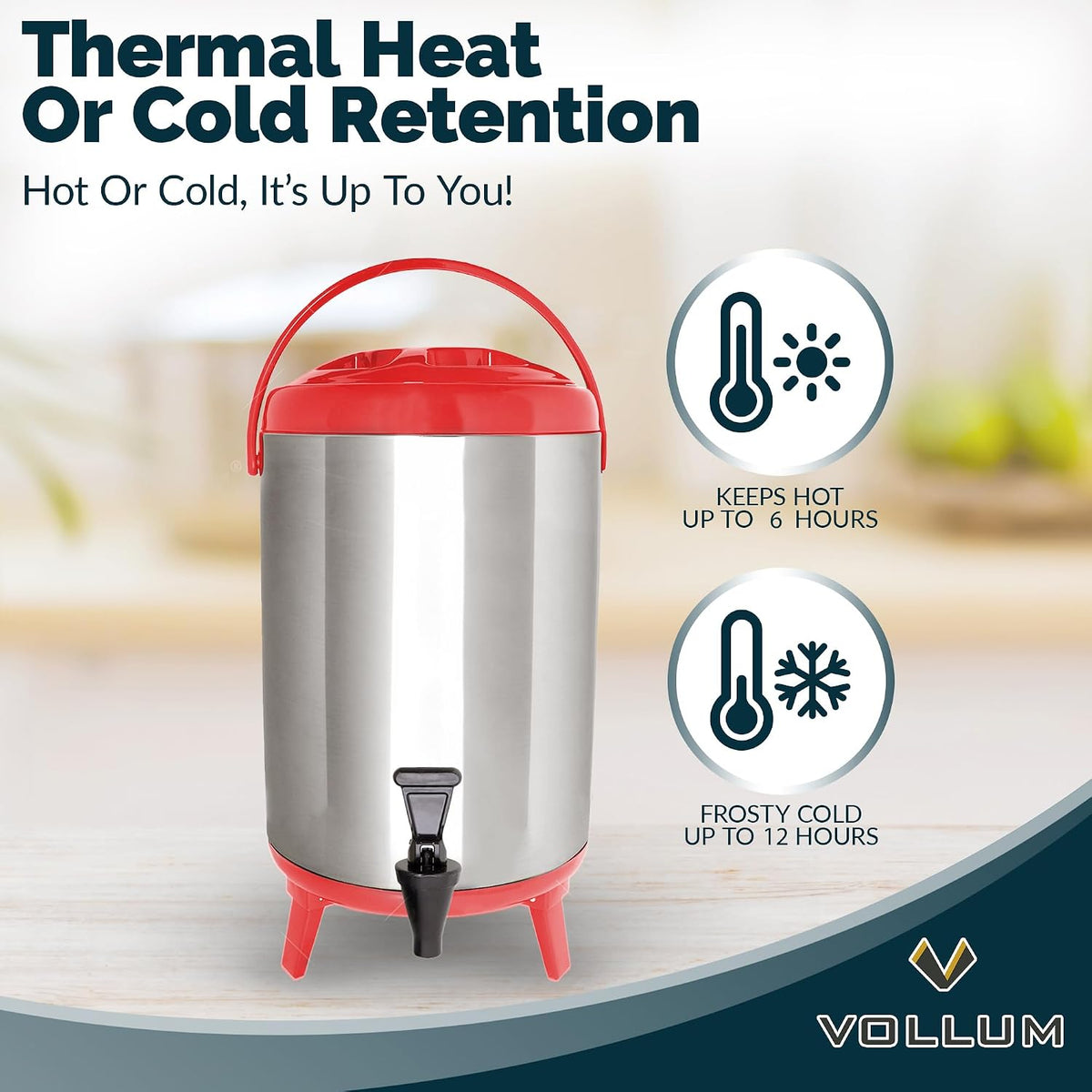 Stainless Steel Insulated Beverage Dispenser – Insulated Thermal Hot