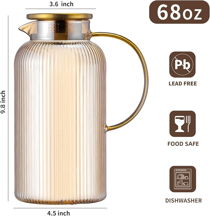 Buaic 2 PACK Glass Pitcher - Image 2