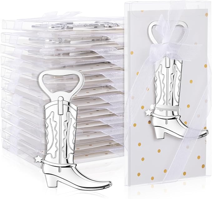 Hortsun 36 Sets Cowboy Boot Bottle Openers Baby Shower Bottle Opener Favors by Hortsun
