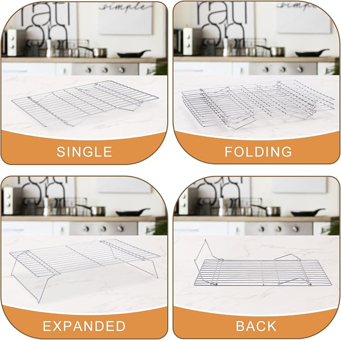 Cooling Rack for Baking 3 Tiers, Stainless Steel Baking Cooking Cooling Racks - Image 4