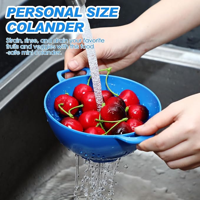 Baderke 4 Pack Mini Colander for Kitchen Plastic Berry Strainer - Image 4