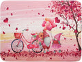 Pink Heart Valentine's Day Gnomes Dish Drying Mat by Anyako