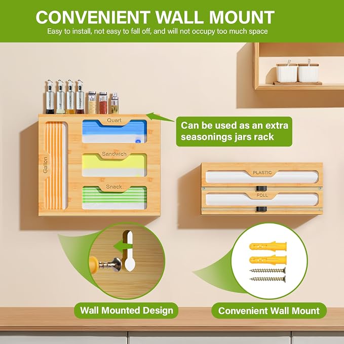 KOCWELL Bamboo Bag Storage Organizer - Image 4