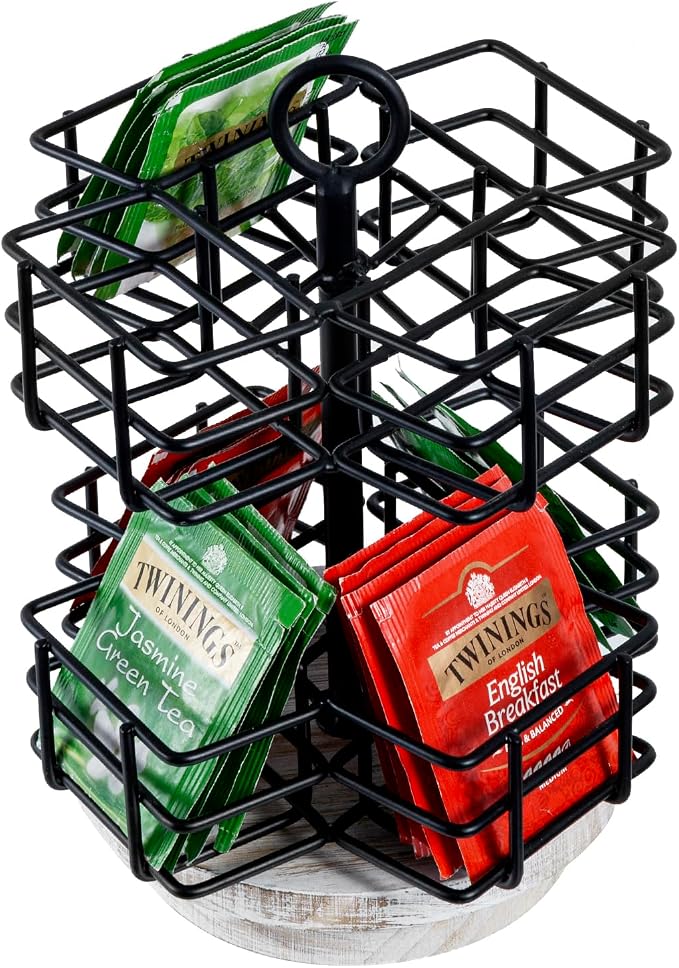 MyGift 8 Compartment Tea Bag Organizer Carousel, Coffee Station Storage Caddy by MyGiftHome