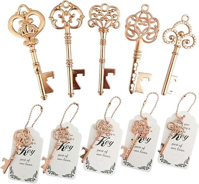 WODEGIFT 50 PCS Wedding Favors Key Bottle Openers, Bridal Shower Party Favors - Image 2