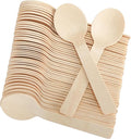 LotFancy 200 Mini Wooden Spoons, 4 Inch Length, Biodegradable Compostable by LotFancy