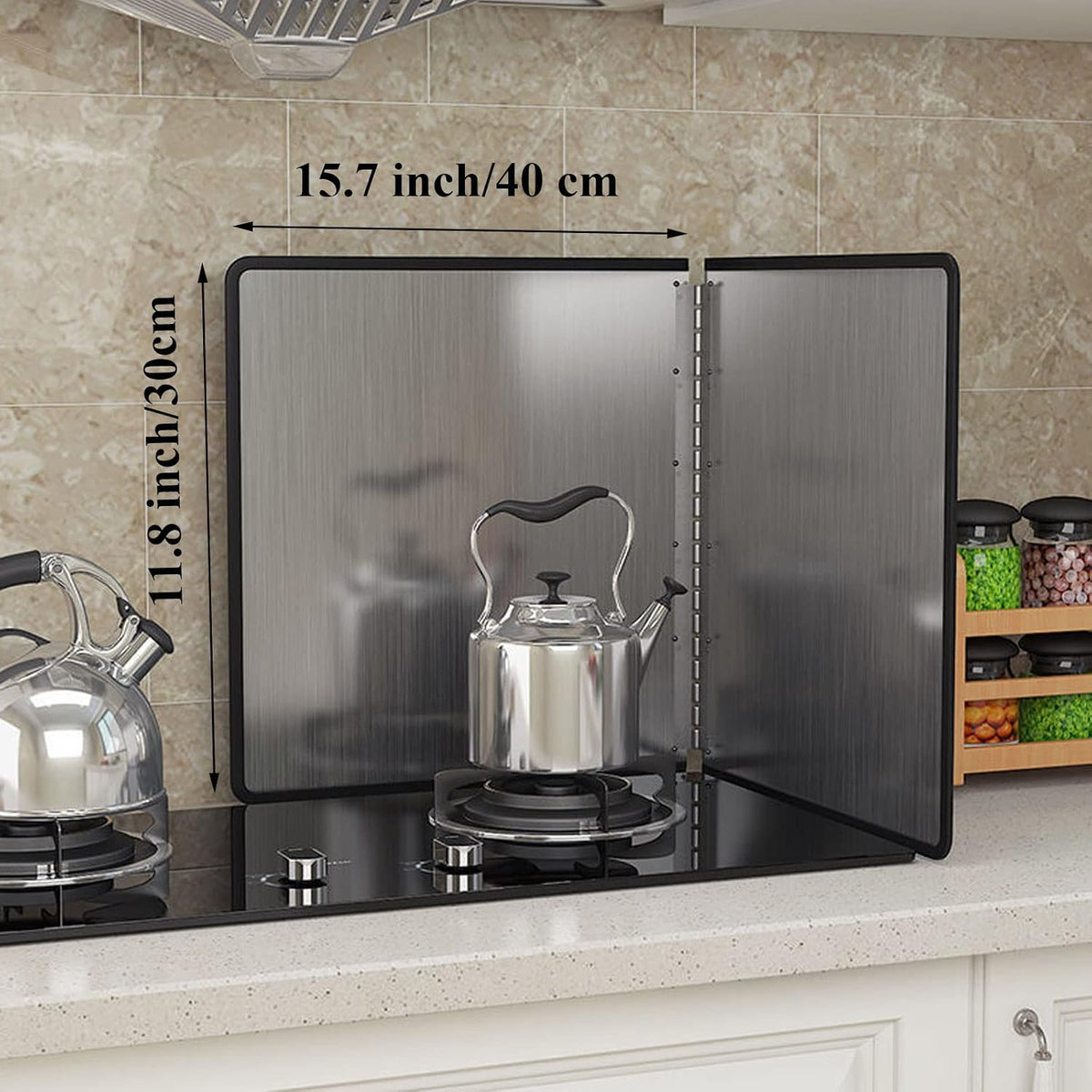 Splatter Guard for Stove 2 Pack 2-Sided Foldable Stainless Steel Oil