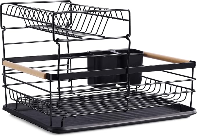 Navaris 2 Tier Dish Rack - Image 7