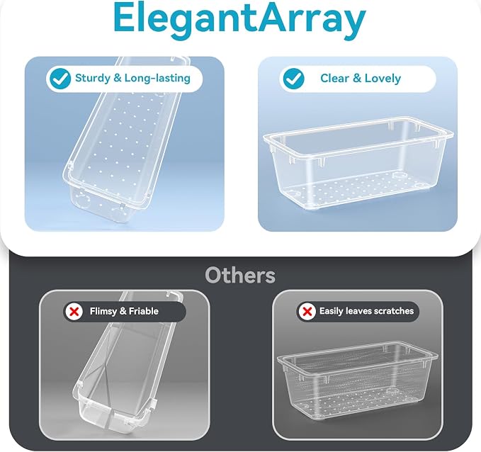 ElegantArray 36 PCS Drawer Organizer Set, 4 Sizes Tool Storage Trays, - Image 4