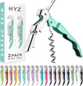 HYZ 2-Pack Wine Opener Waiter Corkscrew, Professional Wine Key by HYZ