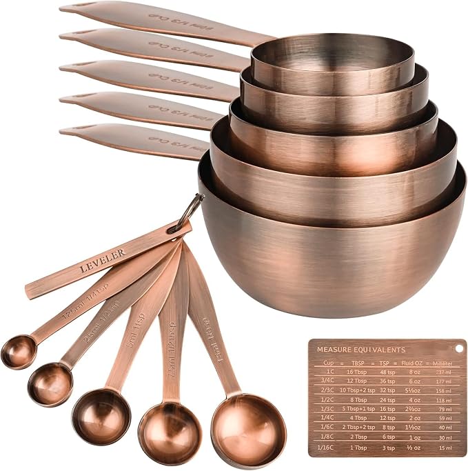 Measuring Cups and Spoons Set, 12 Pieces Stainless Steel Measuring Cup Set by Smithcraft