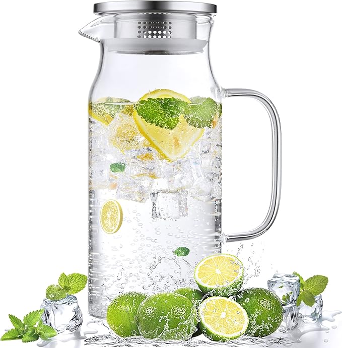 Bivvclaz 1.2 Liter 40 oz Small Glass Pitcher by Bivvclaz