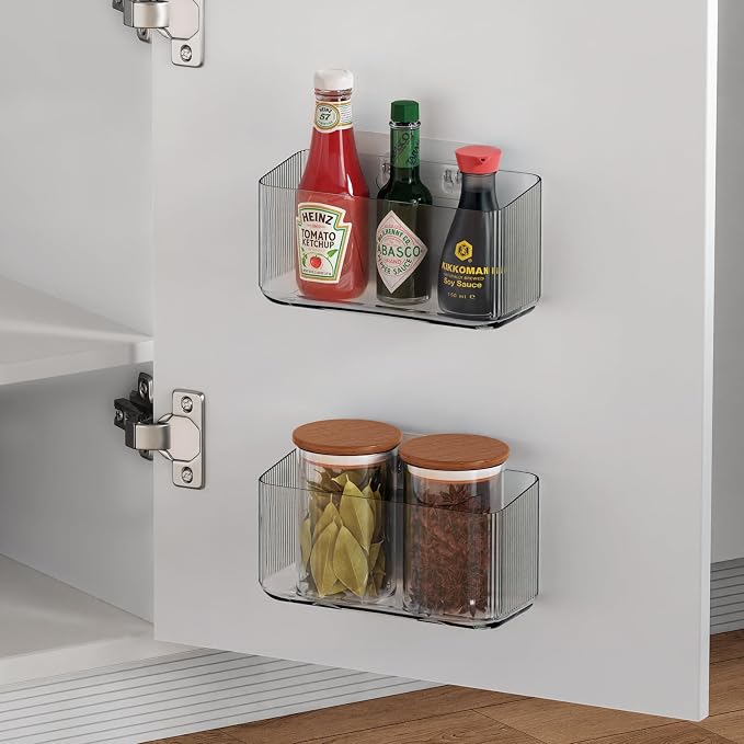 MaraFansie 4 Pack Over Cabinet Organizer Storage Lid Organizer Caddy Space - Image 3