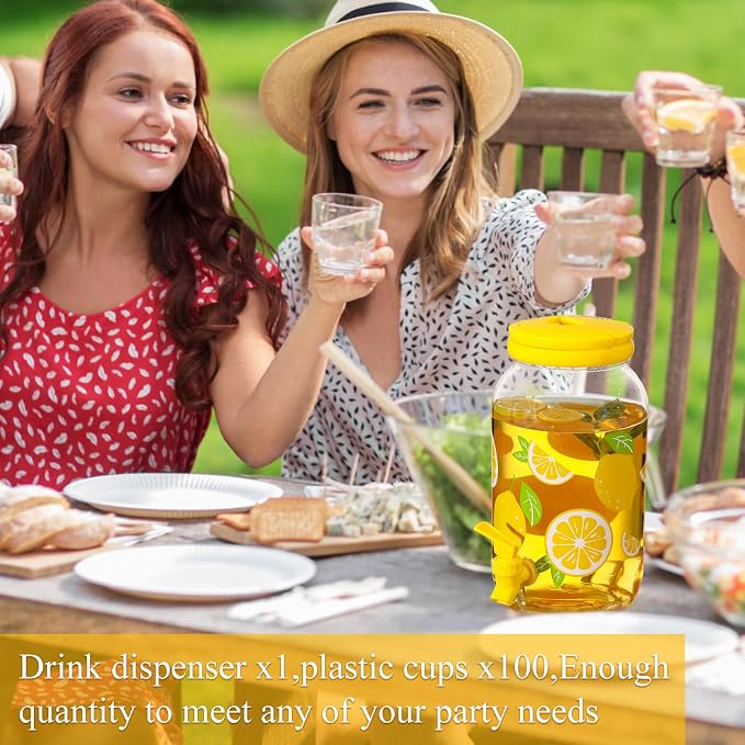 Havawish 2 Pcs 1 Gallon Plastic Beverage Dispenser - Image 7