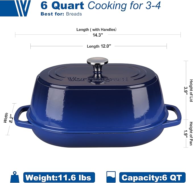 VORRINGARD Enameled Cast Iron Dutch Oven Pot - Image 2