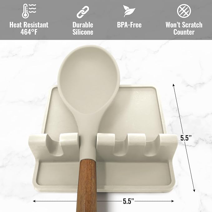 Zulay Kitchen Silicone Utensil Rest - Image 5