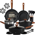CAROTE 21pcs Cookware Set Nonstick Pots and Pans Set, Ceramic Cookware Set by CAROTE