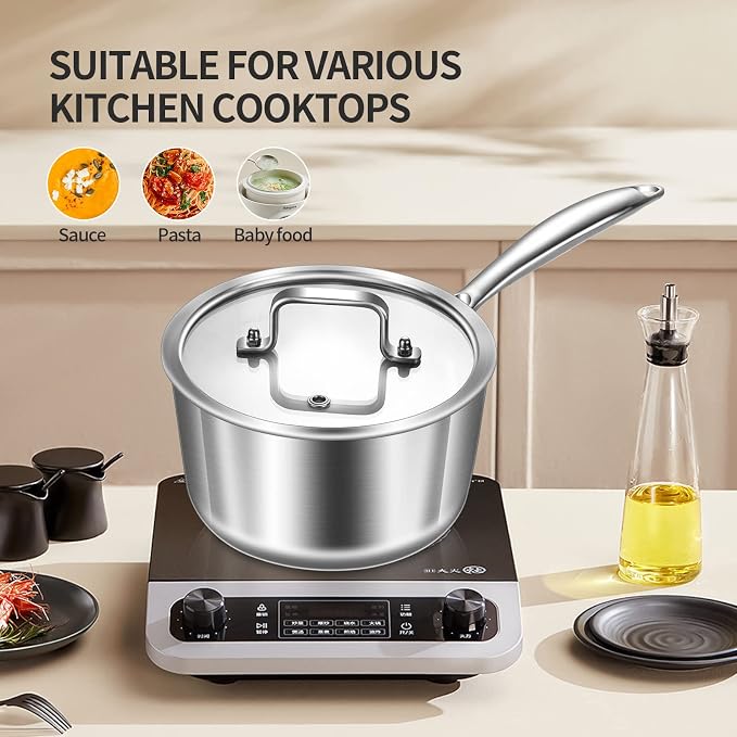 LOLYKITCH Tri-Ply Stainless Steel Saucepan Set - Image 3