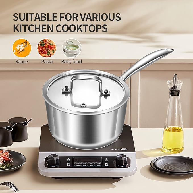 LOLYKITCH Tri-Ply Stainless Steel Saucepan Set - Image 3