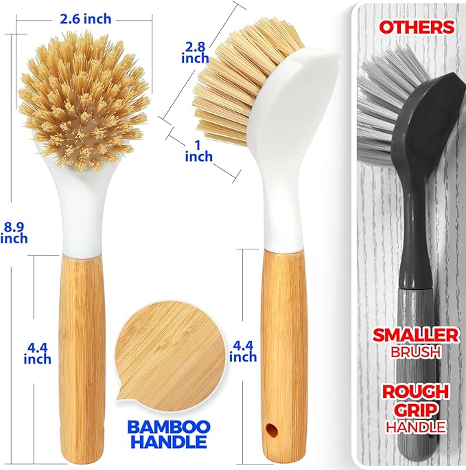 Holikme 3 Pack Dish Brush Set - Image 6