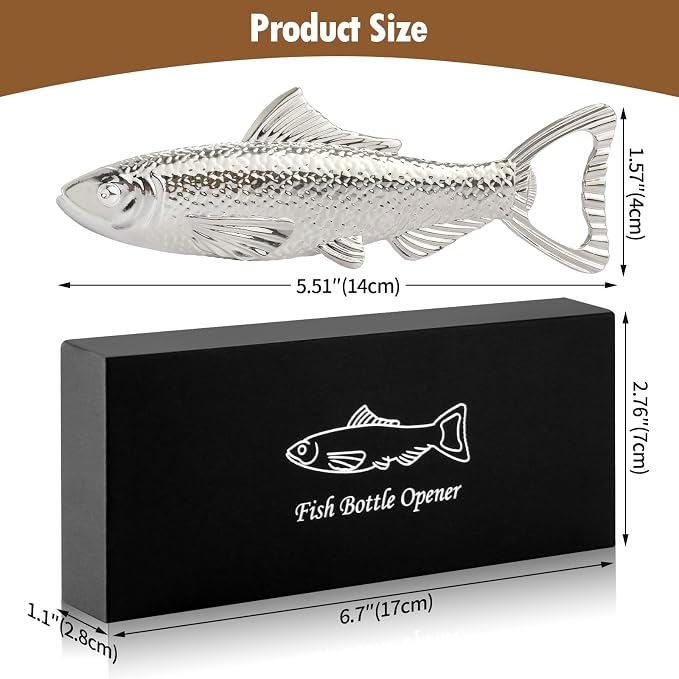Fish Gifts for Men Fish Beer Bottle Opener, Fishing Gift for Fathers Day - Image 2