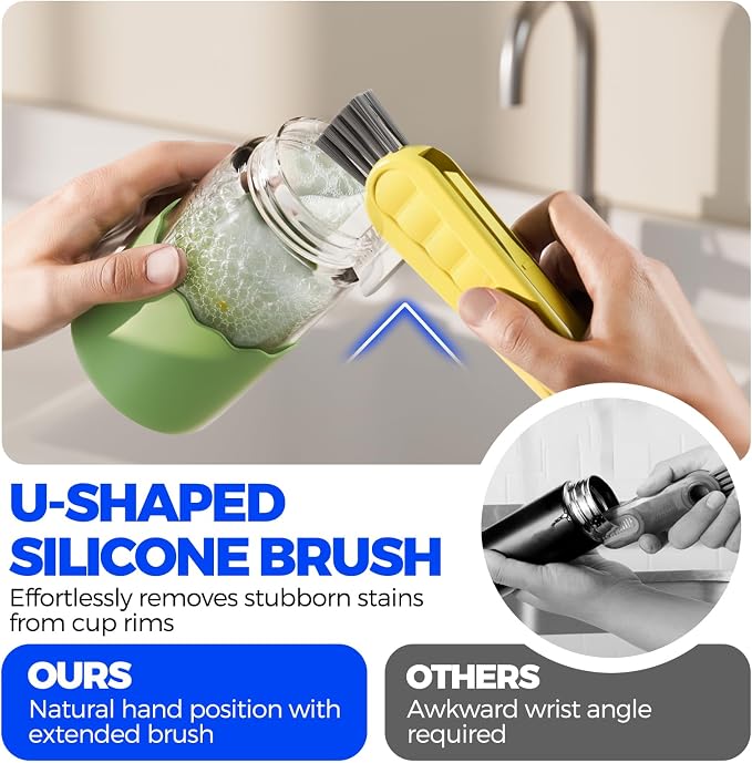 6 Pack Holikme 4 in 1 Cup Lid Cleaning Brush Set - Image 2