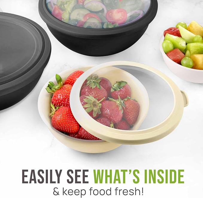 Zulay Kitchen 12 Piece Plastic Mixing Bowls - Image 5
