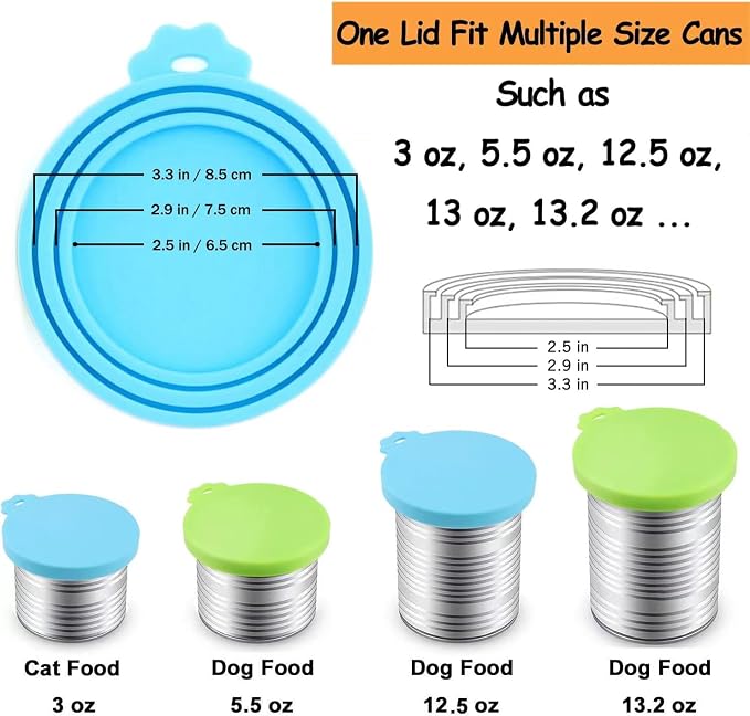Comtim Pet Food Can Cover Silicone Can Lids - Image 3