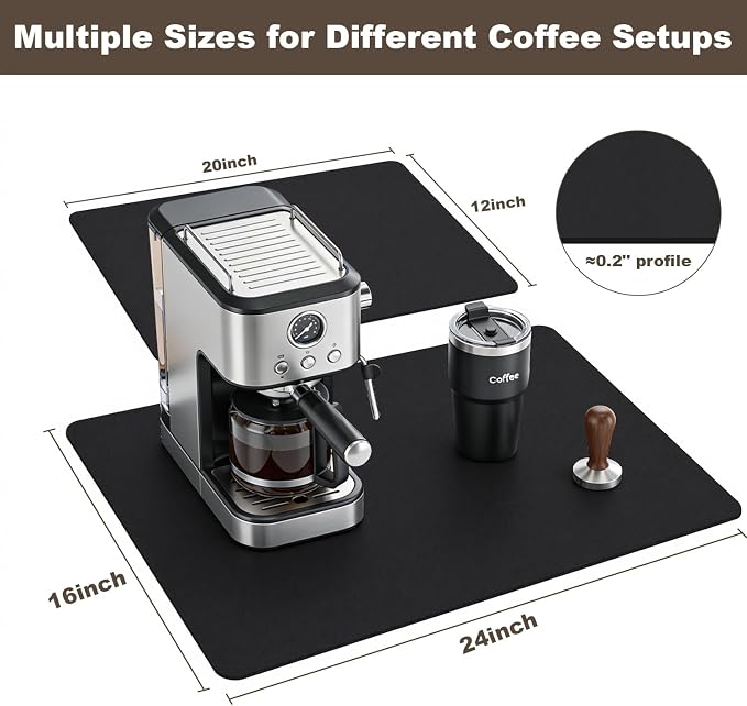 Coffee Mat, Absorbent Dish Drying Mat - Image 7
